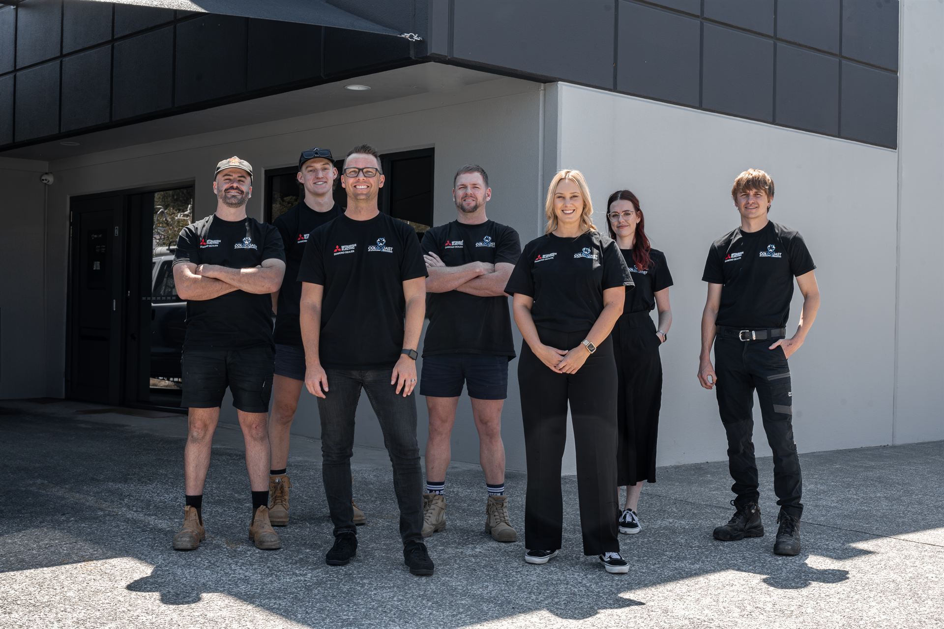 The COLDCOAST team outside their Gold Coast office